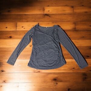 Heather Blue Cotton Nursing Women's Top